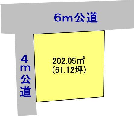 Compartment figure. Land price 3.5 million yen, Land area 202.05 sq m
