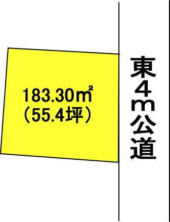 Compartment figure. Land price 6.65 million yen, Land area 183.3 sq m