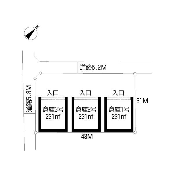Compartment figure. Land price 63 million yen, Land area 1,601.3 sq m