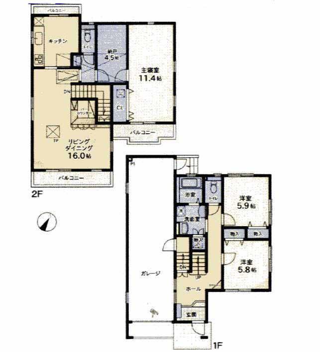 Floor plan. 24,800,000 yen, 3LDK + S (storeroom), Land area 243.15 sq m , Building area 152.8 sq m