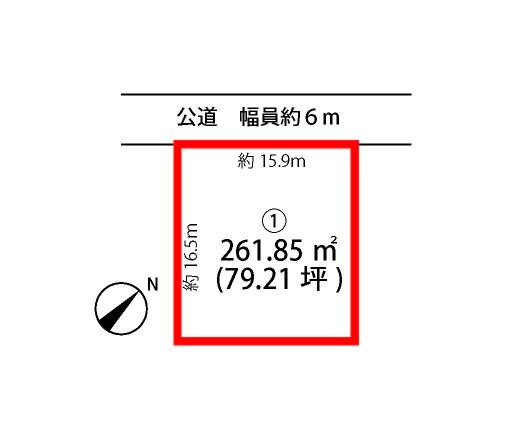 Compartment figure. Land price 27,800,000 yen, Land area 261.85 sq m