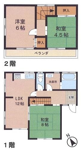 Floor plan. 6 million yen, 3LDK, Land area 170.98 sq m , Building area 68.72 sq m   Yes Building Agreement. You can re-architecture. 