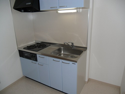 Kitchen. Two-burner gas stove & amp; amp; with grill