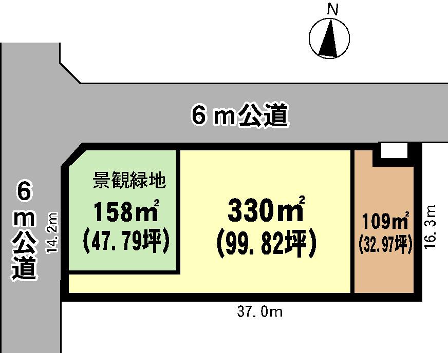 Compartment figure. Land price 24 million yen, Land area 597 sq m