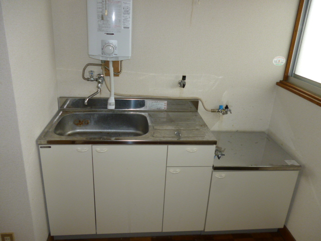 Kitchen. Moment with water heater
