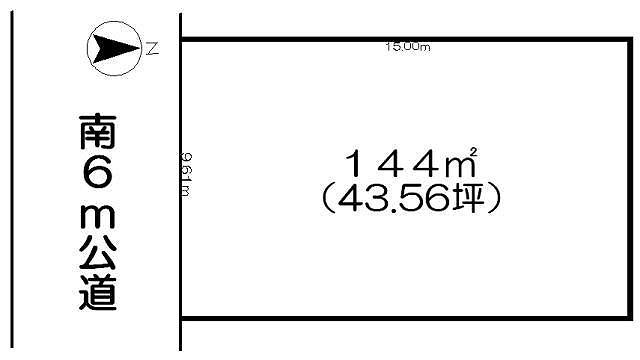 Compartment figure. Land price 990,000 yen, Land area 144 sq m