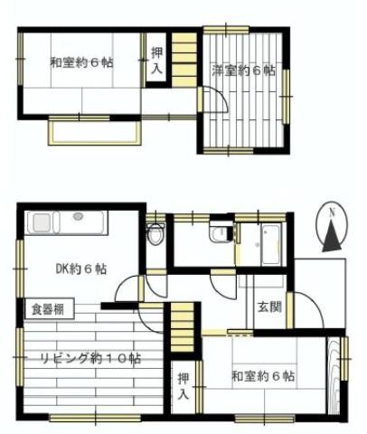 Floor plan. 7.5 million yen, 4DK, Land area 188.08 sq m , Building area 78.48 sq m