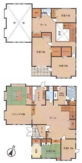 Floor plan. 35,600,000 yen, 5LDK + S (storeroom), Land area 347.93 sq m , Building area 276.72 sq m