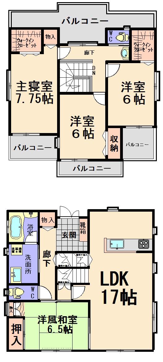 Floor plan. 29,800,000 yen, 4LDK, Land area 166.74 sq m , Building area 112.62 sq m