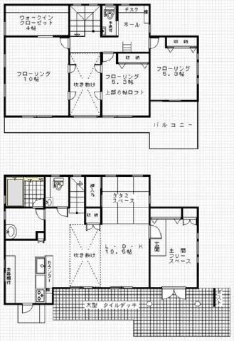 Floor plan. 20,280,000 yen, 4LDK + 2S (storeroom), Land area 297.56 sq m , Building area 122.55 sq m