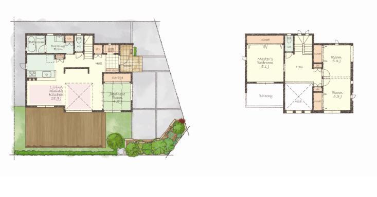 Floor plan. (No. 60 locations), Price 38,700,000 yen, 4LDK, Land area 191.74 sq m , Building area 117.26 sq m