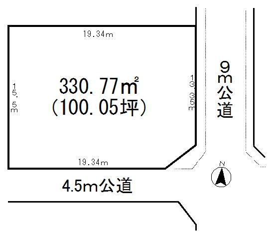 Compartment figure. Land price 7.5 million yen, Land area 330.77 sq m