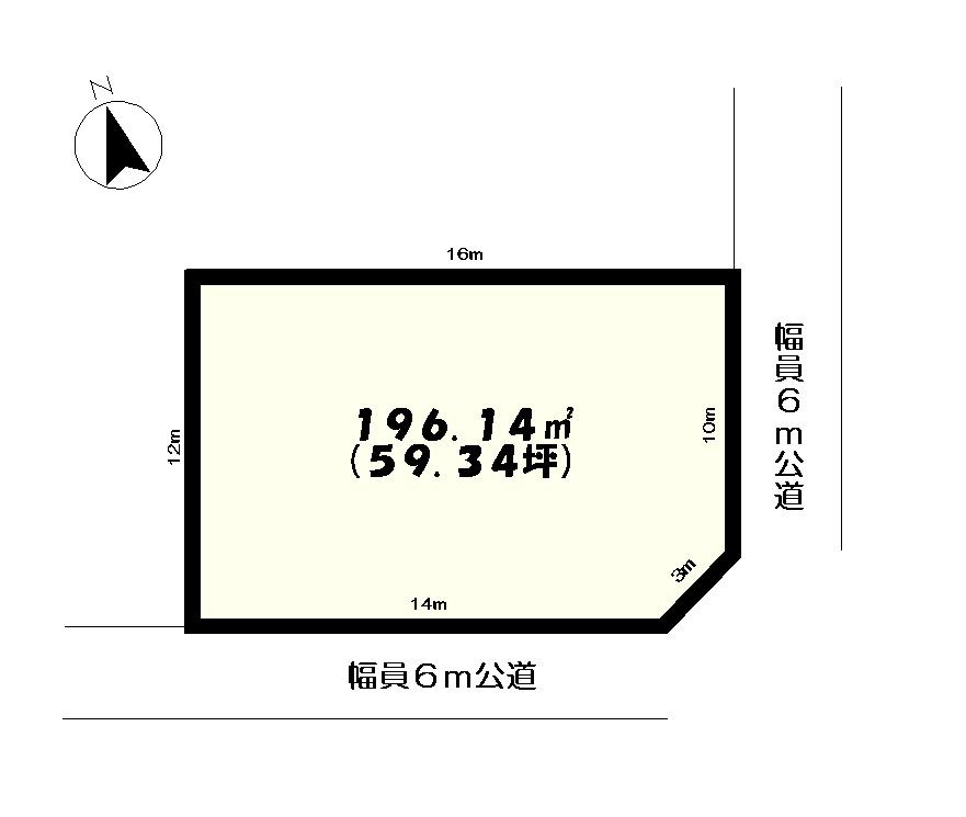 Compartment figure. Land price 8.8 million yen, Land area 196.14 sq m compartment view