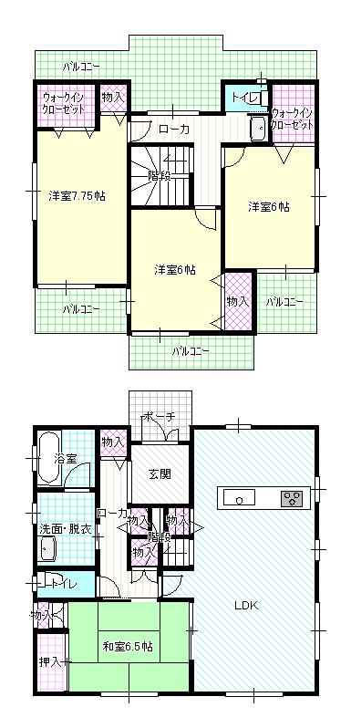 Floor plan. 29,800,000 yen, 4LDK, Land area 166.74 sq m , Building area 112.62 sq m