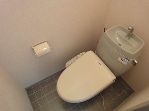 Toilet. It is with warm water washing toilet seat! 