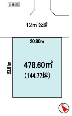 Compartment figure. Land price 47 million yen, Land area 478.6 sq m