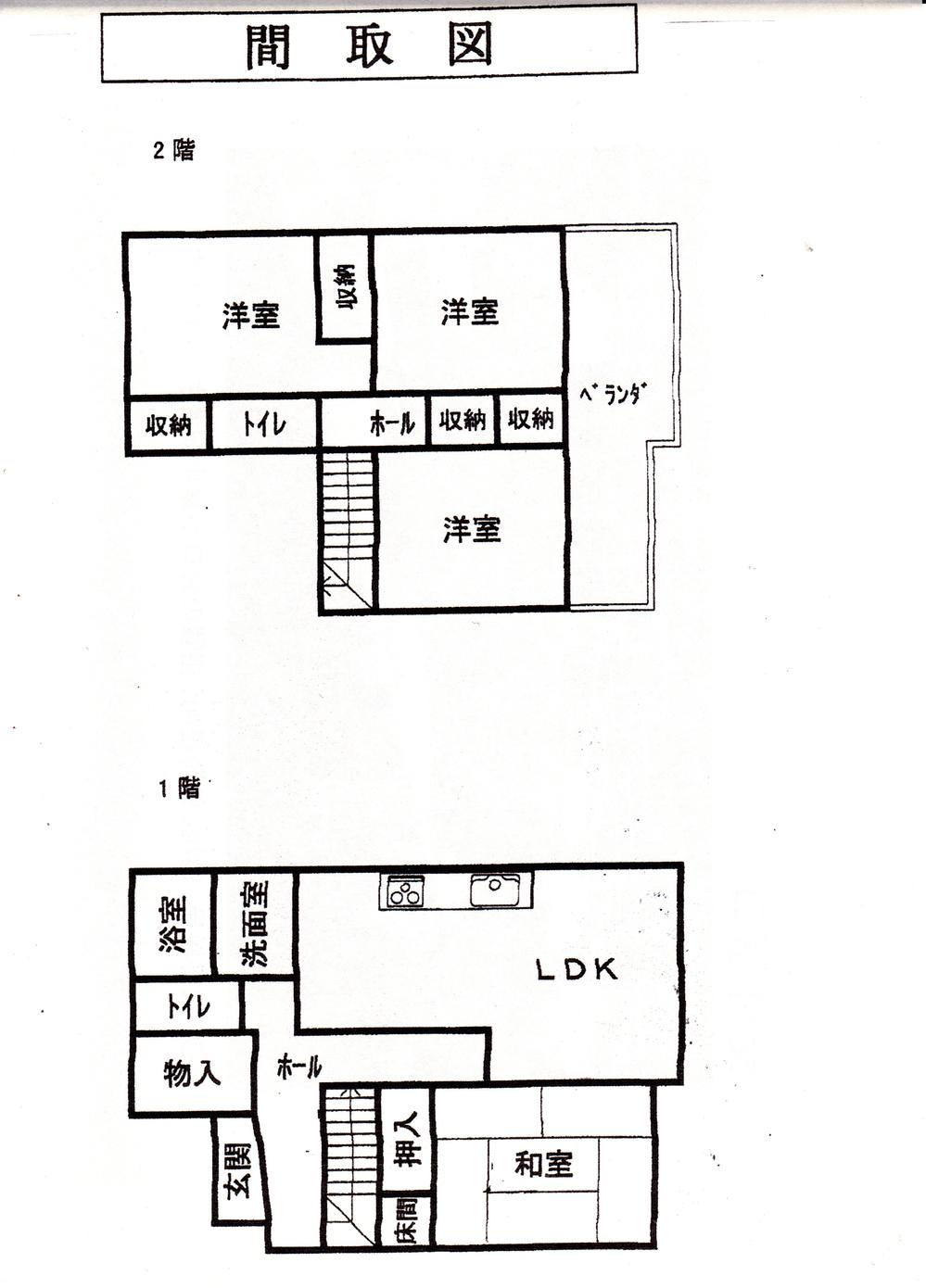 Floor plan. 9.8 million yen, 4LDK + S (storeroom), Land area 169.1 sq m , Building area 89.22 sq m 4LDK + S