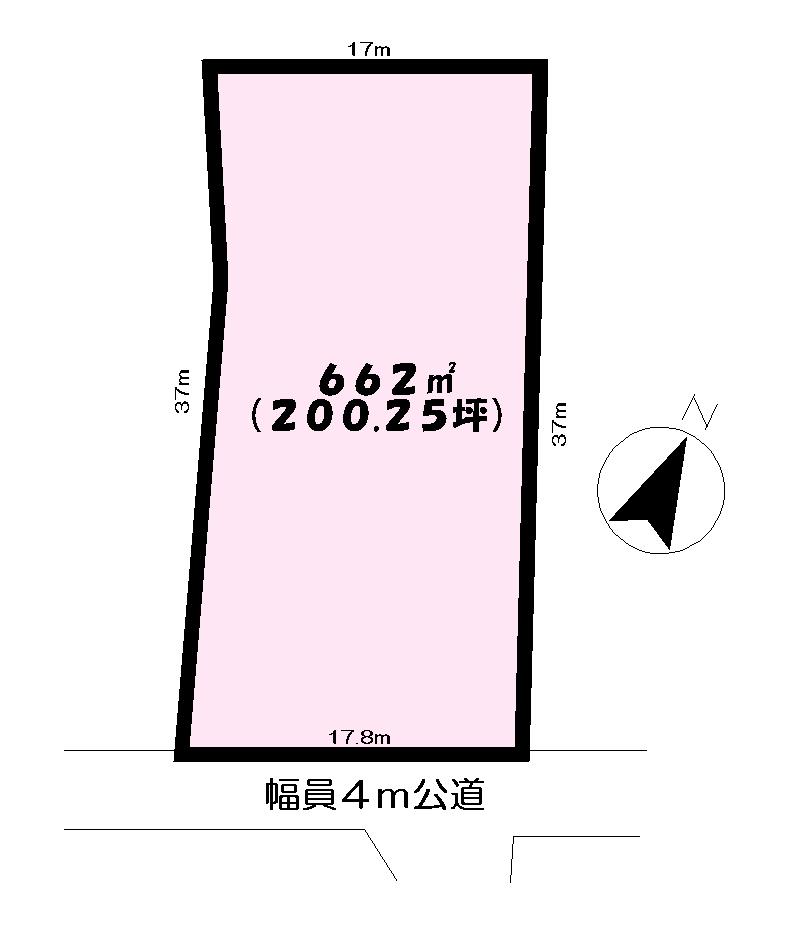 Compartment figure. Land price 16 million yen, Land area 662 sq m compartment view