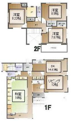 Floor plan. 28.8 million yen, 4LDK, Land area 2,389.83 sq m , Building area 194.84 sq m
