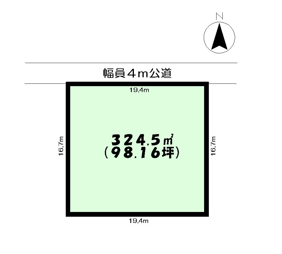 Compartment figure. Land price 11.5 million yen, Land area 324.5 sq m compartment view