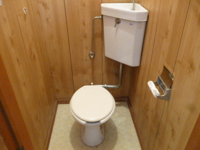 Toilet. Toilet settles in grain