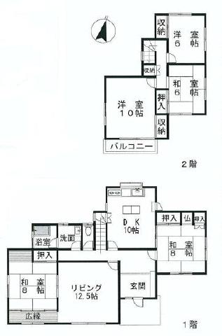 Floor plan. 12.8 million yen, 5LDK, Land area 371.26 sq m , Building area 135.8 sq m