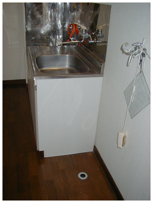 Kitchen. Water heater Laundry Area