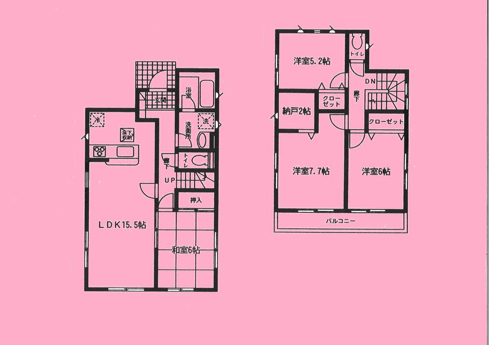 Floor plan. 29,800,000 yen, 4LDK + S (storeroom), Land area 165.05 sq m , Building area 95.57 sq m