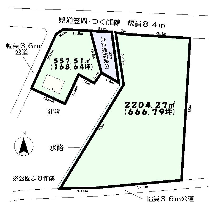 Compartment figure. Land price 8.35 million yen, Land area 2,761.78 sq m compartment view