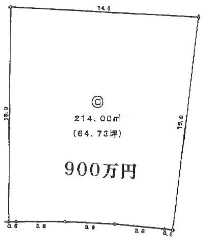 Compartment figure. Land price 9 million yen, Land area 214 sq m