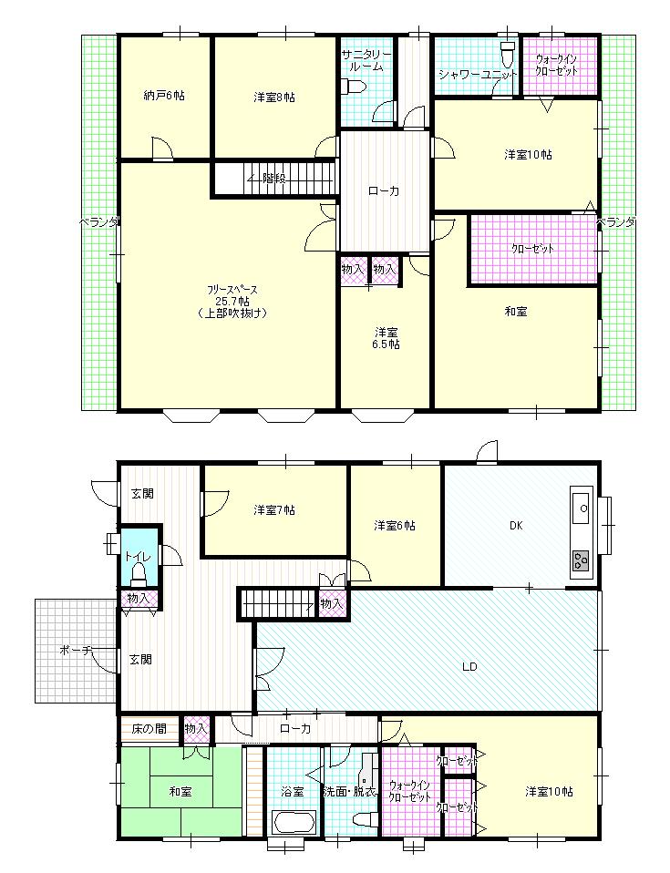 Floor plan. 70 million yen, 9LDK + S (storeroom), Land area 467.49 sq m , Building area 310.34 sq m