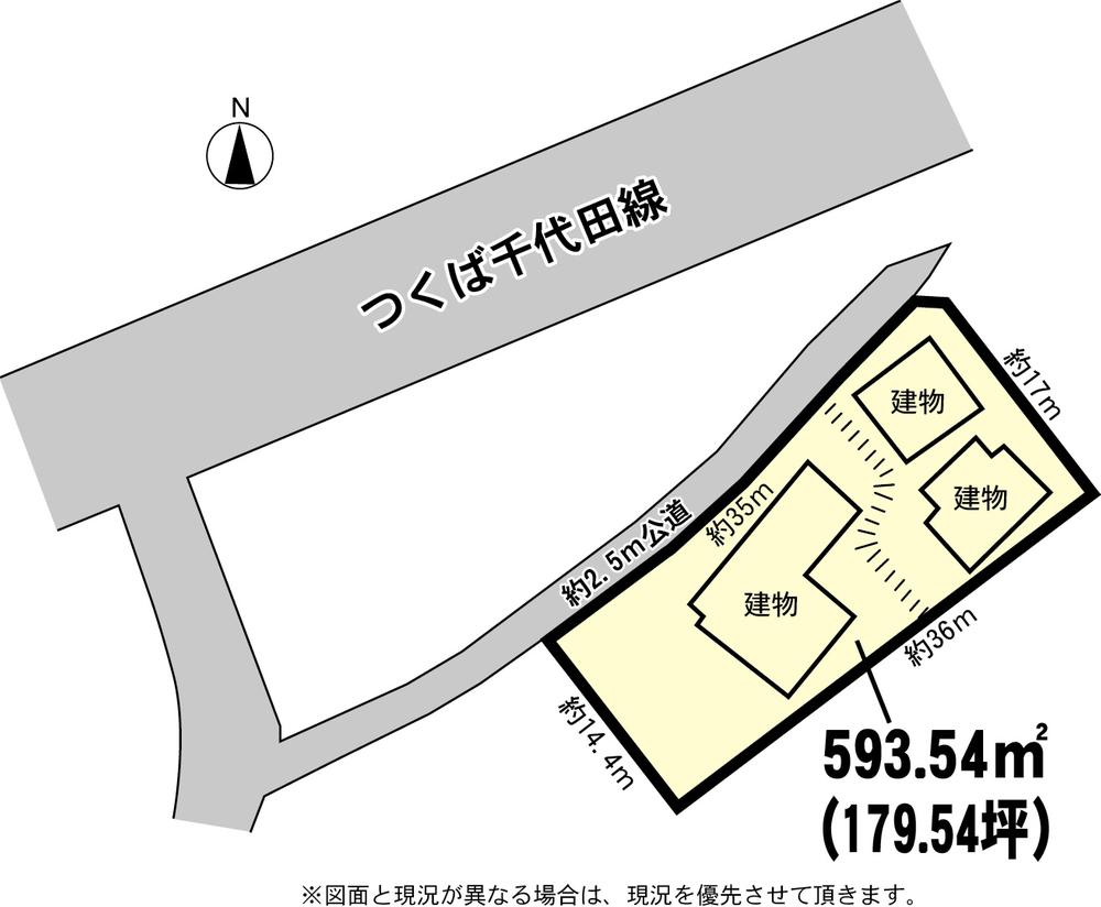 Compartment figure. Land price 3.8 million yen, Land area 593.54 sq m