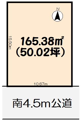 Compartment figure. Land price 3.3 million yen, Land area 165.38 sq m