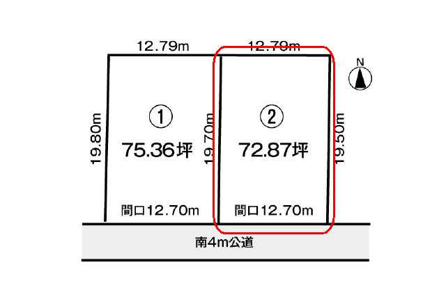 Compartment figure. Land price 8.3 million yen, Land area 240.92 sq m