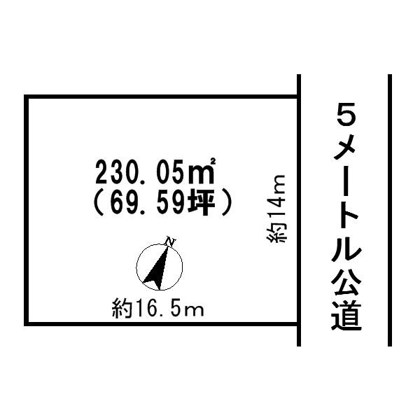 Compartment figure. Land price 3.8 million yen, Land area 230.05 sq m