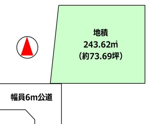 Compartment figure. Land price 6.5 million yen, Land area 243.62 sq m
