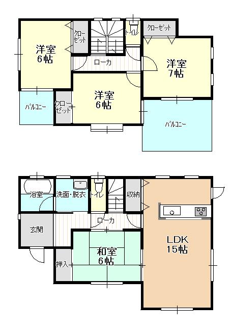 Floor plan. 14.9 million yen, 4LDK, Land area 169.18 sq m , Building area 101.02 sq m