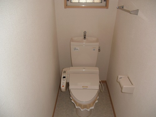 Toilet. Bidet with toilet With happy window