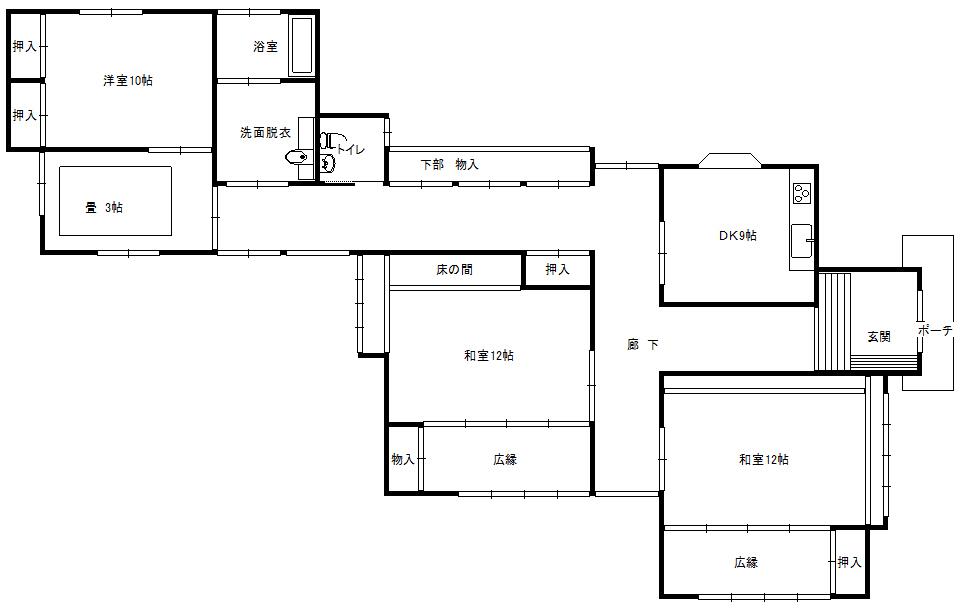 Floor plan. 33 million yen, 3DK, Land area 3,360.99 sq m , Building area 184.92 sq m
