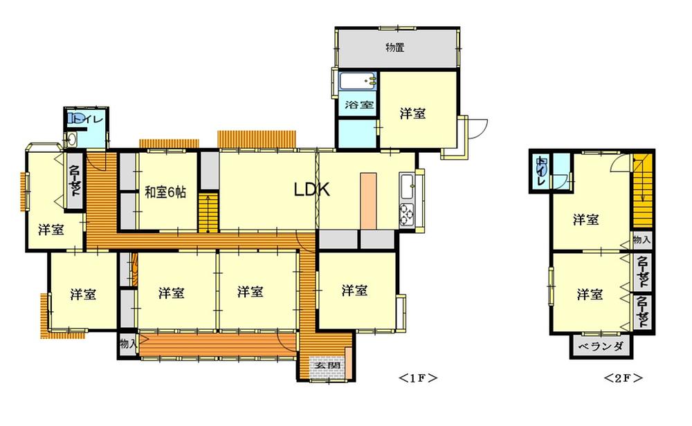 Floor plan. 80 million yen, 8LDK + S (storeroom), Land area 3,280.81 sq m , Building area 224.4 sq m