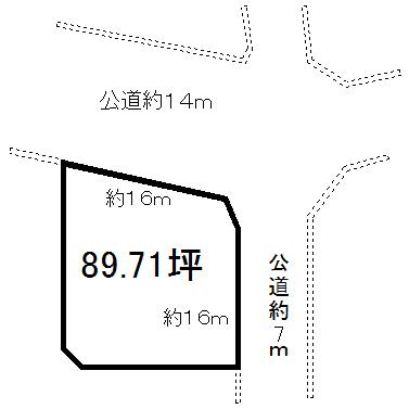 Compartment figure. Land price 3.6 million yen, Land area 296.58 sq m