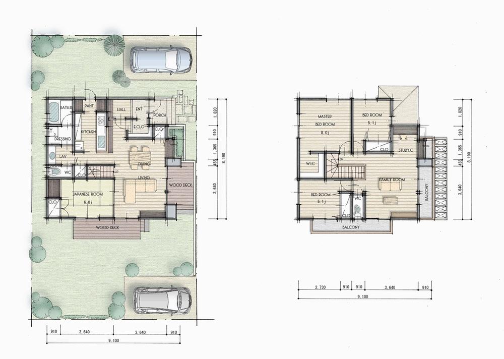 Building plan example (floor plan)