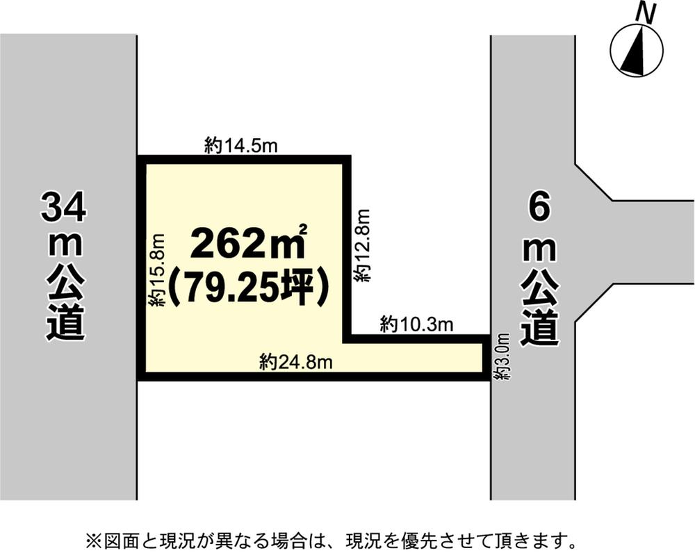 Compartment figure. Land price 18 million yen, Land area 262 sq m