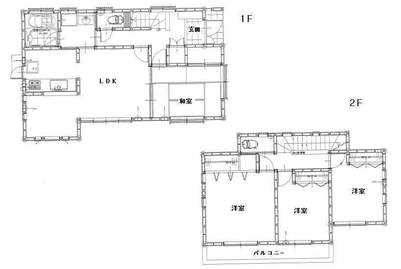Floor plan. 22.5 million yen, 4LDK, Land area 155.76 sq m , Building area 99.36 sq m