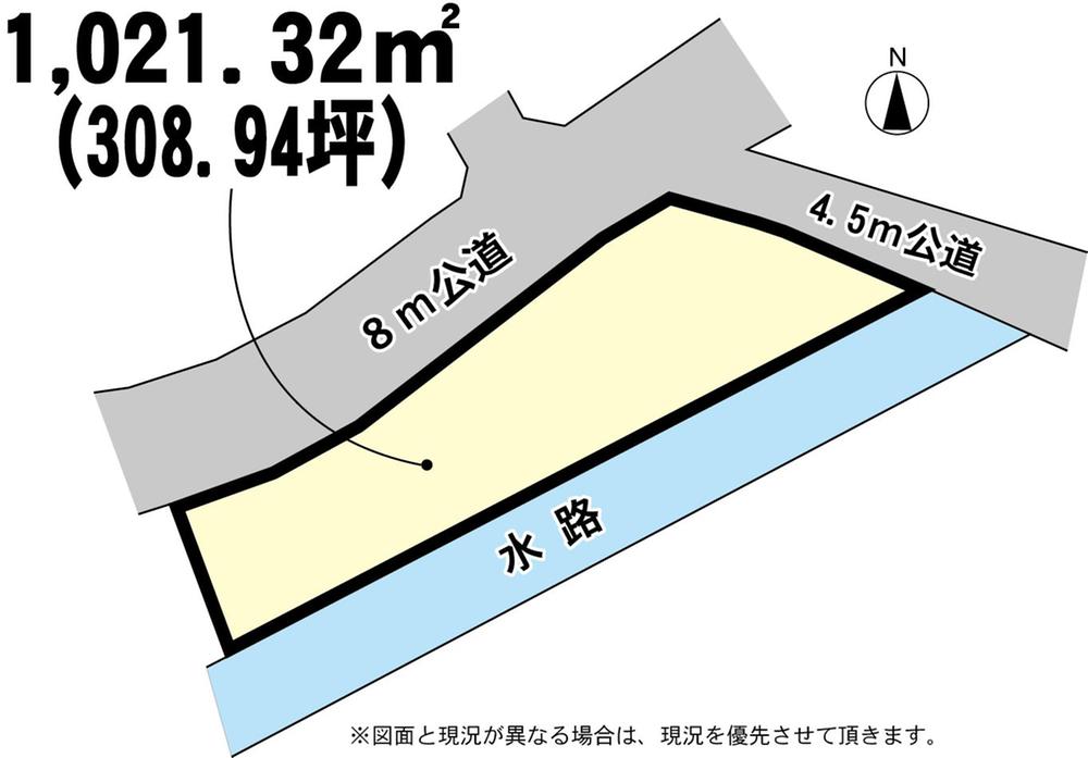 Compartment figure. Land price 20 million yen, Land area 1,021.32 sq m