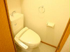 Toilet. With warm water washing toilet seat. 