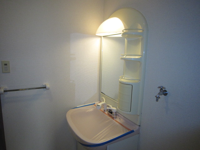 Washroom. Washbasin with shower