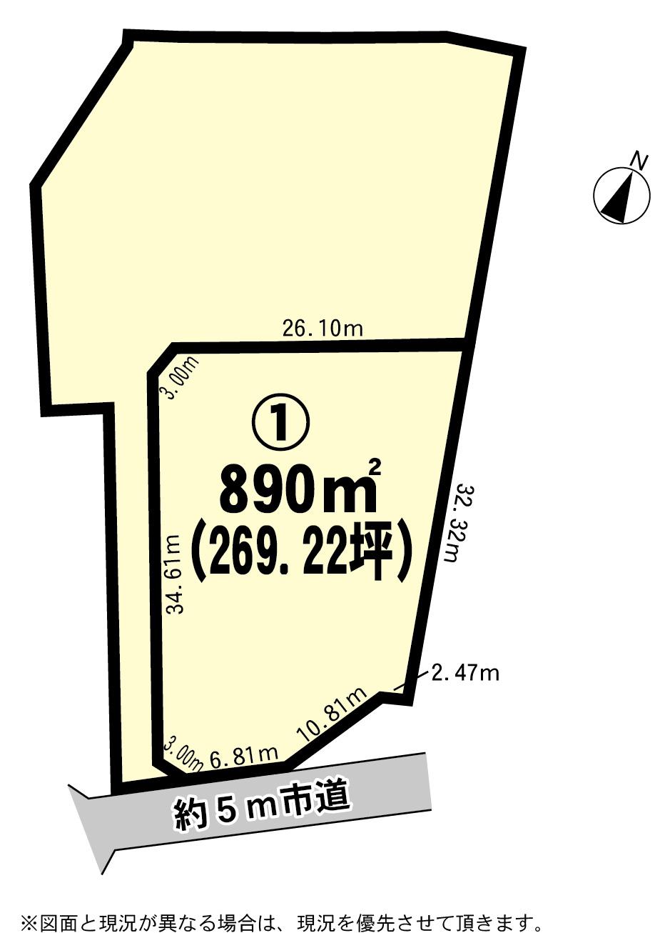 Compartment figure. Land price 21,520,000 yen, Land area 890 sq m