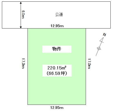 Compartment figure. Land price 14 million yen, Land area 220.15 sq m