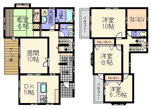Floor plan. 34 million yen, 4LDK + S (storeroom), Land area 371.25 sq m , Building area 145.73 sq m